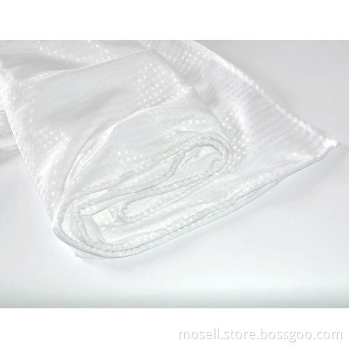 Solid Color Jacquard Waterproof Shower Curtain